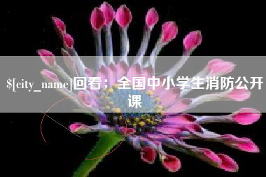 新余回看：全国中小学生消防公开课