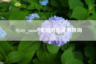 新余全国消防证书查询