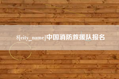 新余中国消防救援队报名