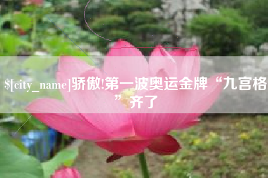 新余骄傲!第一波奥运金牌“九宫格”齐了