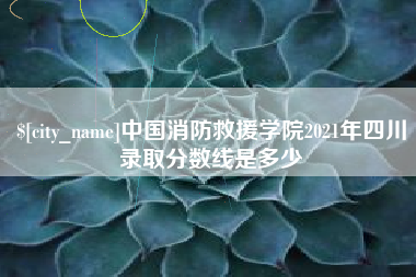 新余中国消防救援学院2021年四川录取分数线是多少