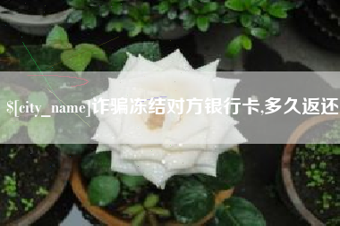 新余诈骗冻结对方银行卡,多久返还