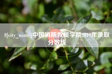 新余中国消防救援学院2019年录取分数线