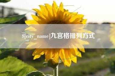 新余九宫格排列方式