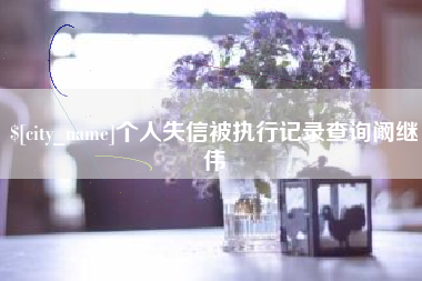 新余个人失信被执行记录查询阚继伟
