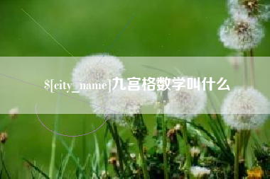 新余九宫格数学叫什么