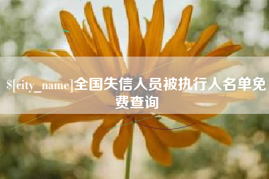 新余全国失信人员被执行人名单免费查询