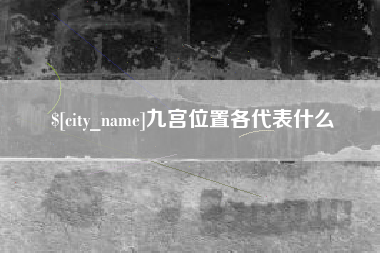 新余九宫位置各代表什么
