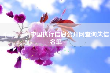 新余中国执行信息公开网查询失信名单