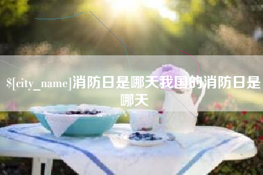 新余消防日是哪天我国的消防日是哪天