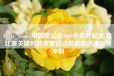 新余中国奥运会5000米世界纪录-在比赛关键时刻需要运动员能够迅速加速冲刺