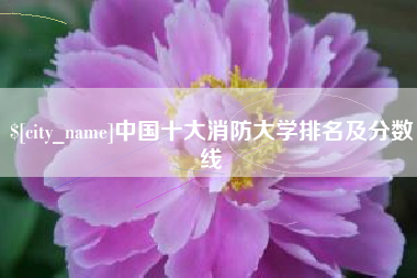 新余中国十大消防大学排名及分数线