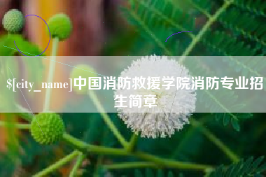 新余中国消防救援学院消防专业招生简章