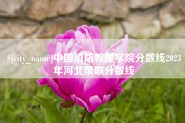 新余中国消防救援学院分数线2023年河北录取分数线