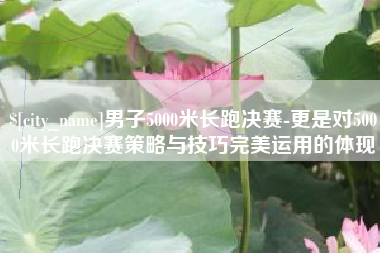 新余男子5000米长跑决赛-更是对5000米长跑决赛策略与技巧完美运用的体现