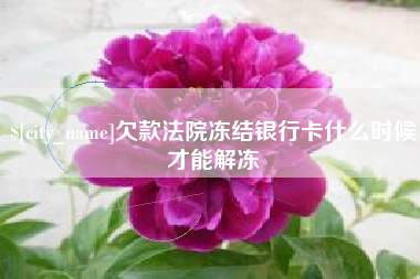 新余欠款法院冻结银行卡什么时候才能解冻