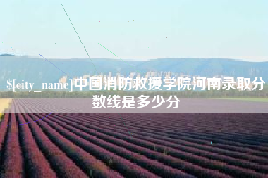 新余中国消防救援学院河南录取分数线是多少分