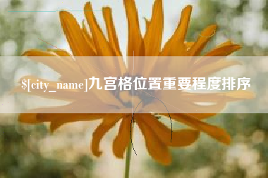 新余九宫格位置重要程度排序