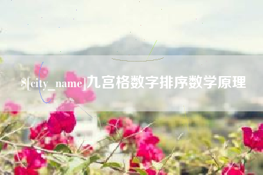 新余九宫格数字排序数学原理