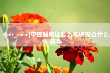 新余中控消防证怎么考取需要什么条件