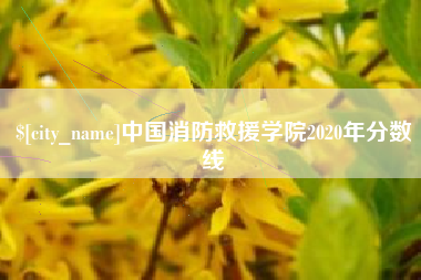 新余中国消防救援学院2020年分数线